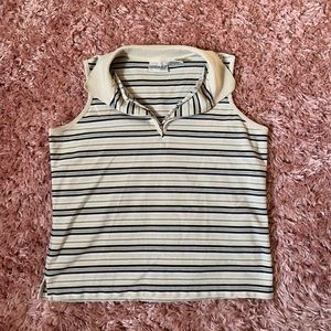 quarter zip collared tank top